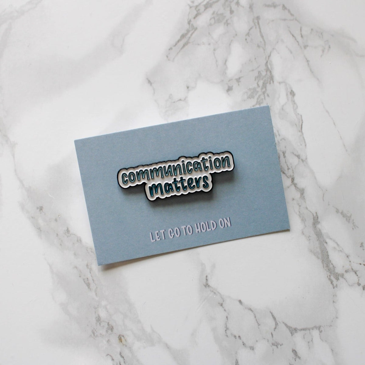 communication matters | enamel pin