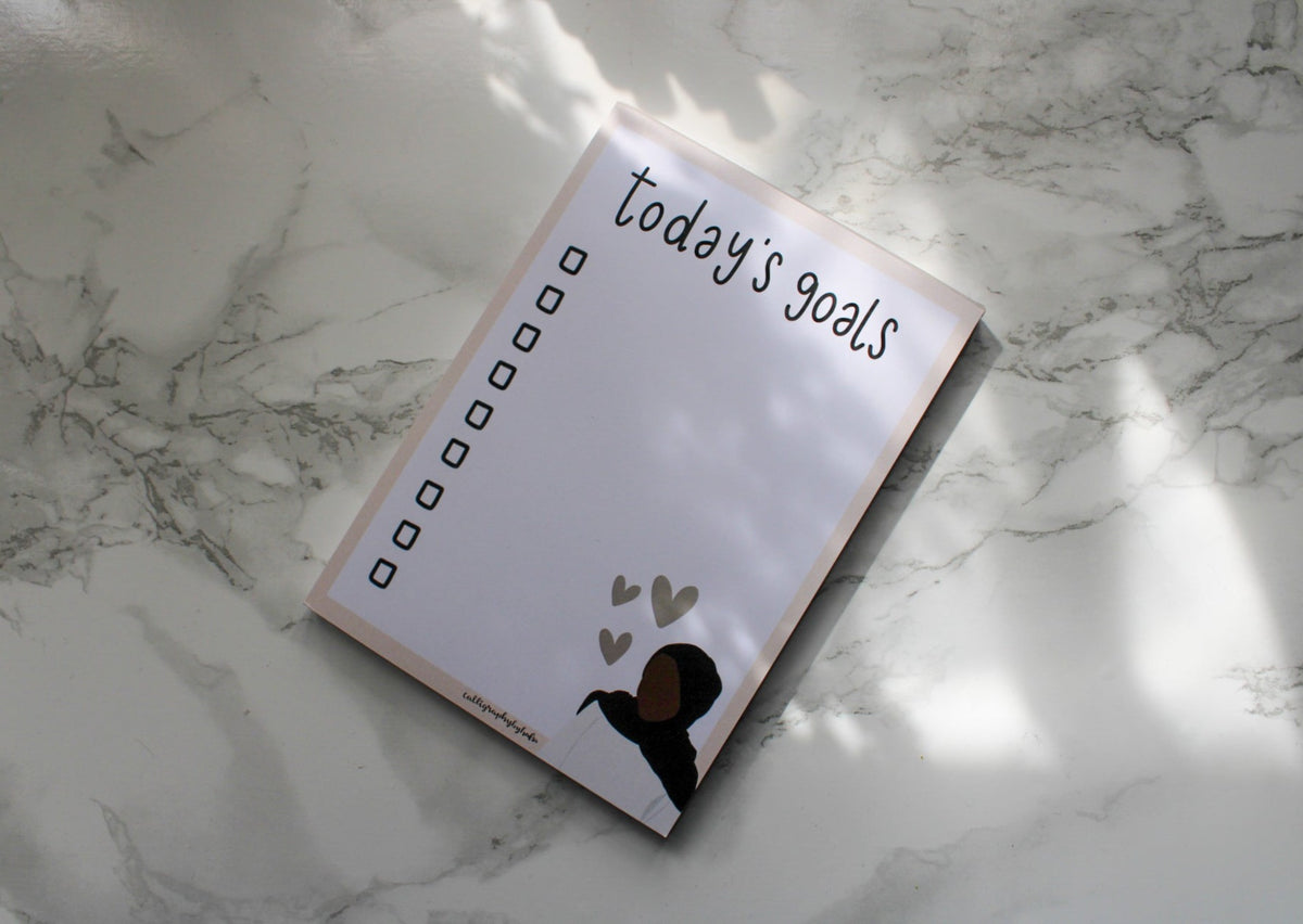 today's goals | a6 notepad